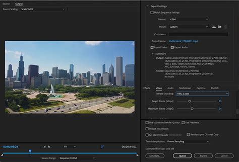 premiere export settings|Export video in Premiere Pro .